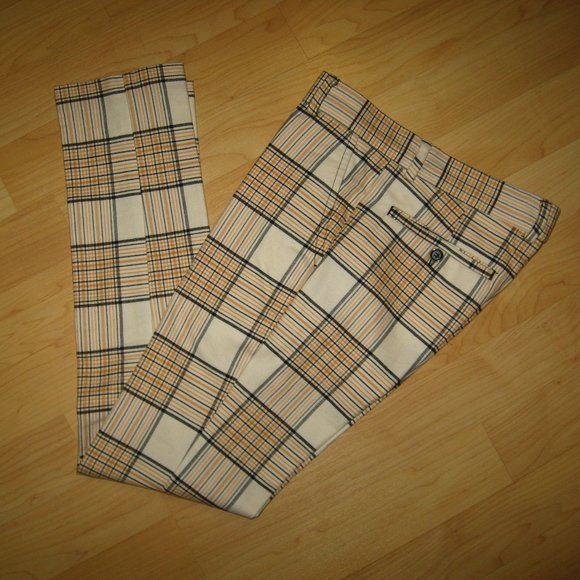 👖 Mr. Mister Trina Turk Men's Tartan Plaid Pants 28 - Picture 1 of 8